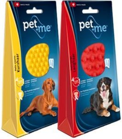 pet+me brushes RED for long haired animals