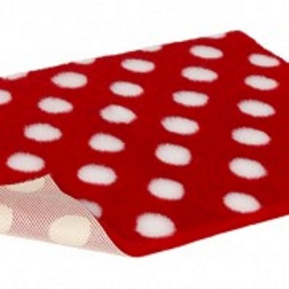 Petlife vetbed red with white dots