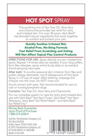 Vet's Best Hot Spot Spray 250ml