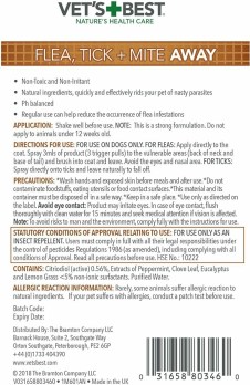 Vets Best Flea, Tick and Mite Control, for use on dogs