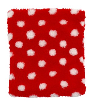 Spotty Pet Hottie with red fleece cover