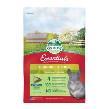 Oxbow chinchilla pellets, 1.4kg and 4.5kg