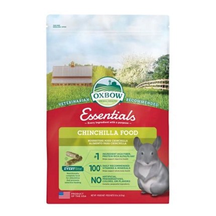 Oxbow chinchilla pellets, 1.4kg and 4.5kg